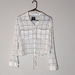 Abercrombie & Fitch Button Down Top w/ Drawstring
